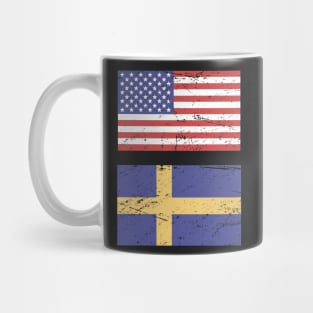 United States Flag & Sweden Flag Mug